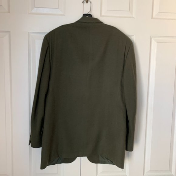 CAMELHAIR SINGLE BUTTON BLAZER Loden Green by Loro Piana for SAKS - Picture 10 of 10